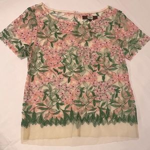 Eva Franco embroidered lace top